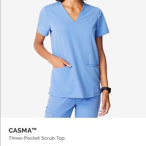 Figs ceil blue scrub top, never worn